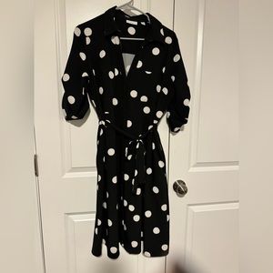 New York & Co polka dot pin up dress - size L petite